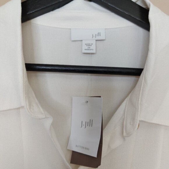 J.Jill cream button front blouse - Picture 4 of 7